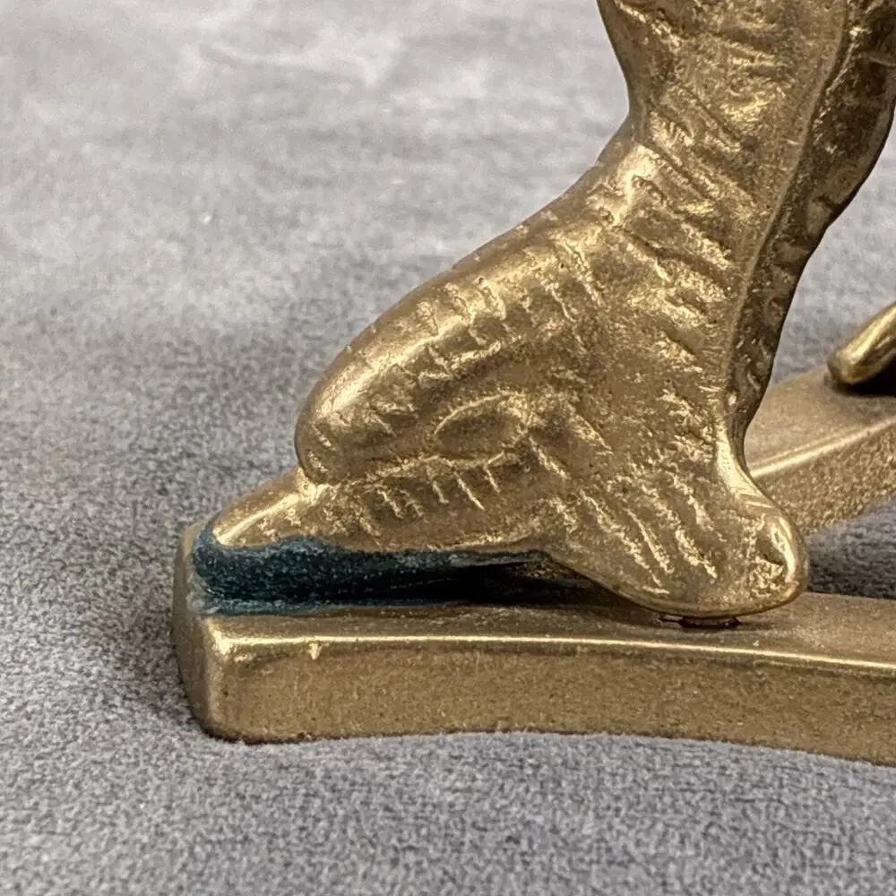 Vintage Solid Brass Three Dolphin Marble or Egg (not Included) Stand Charity